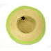 Wide Brim Paper Straw Hat w/ Color Band & Trim - Kiwi - HT-6039KI